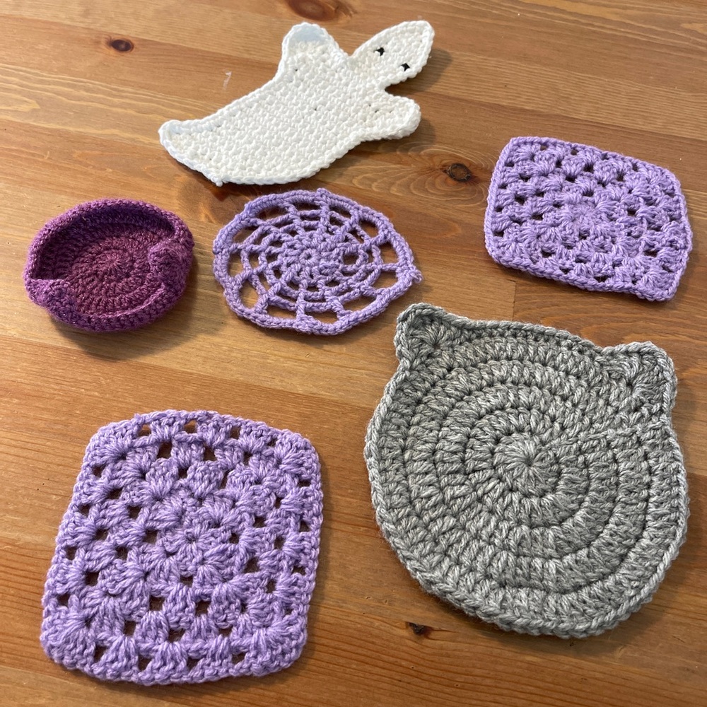 Crochet coasters